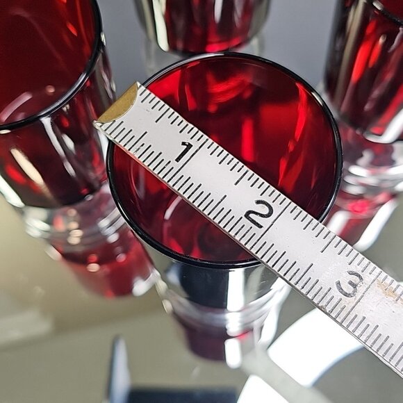 Set of 4 Luminarc Arcoroc Cavalier Of France Ruby Red Cordial Glasses - Picture 7 of 7